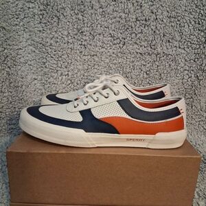 Sperry Men’s White Navy Red Casual Sneakers